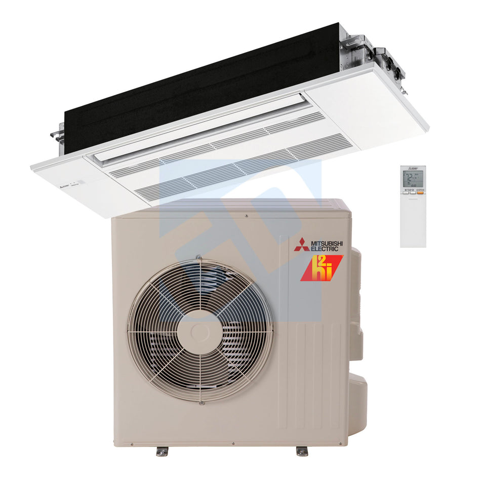 Mitsubishi KP 18,000 BTU 18.9 SEER Hyper Heat EZ FIT Ceiling Cassette Heat Pump System