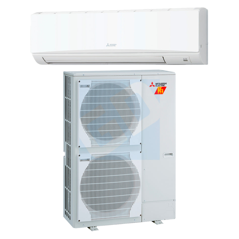 Mitsubishi 30,000 BTU Commercial Hyper Heat Wall Mounted Single Zone Heat Pump Unit (PKA-A30KA & PUZ-HA30NKA)